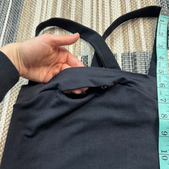 Free‎ People Black Square Neck Front Cutout Crop Top Size XS/S Women - Picture 3 of 7